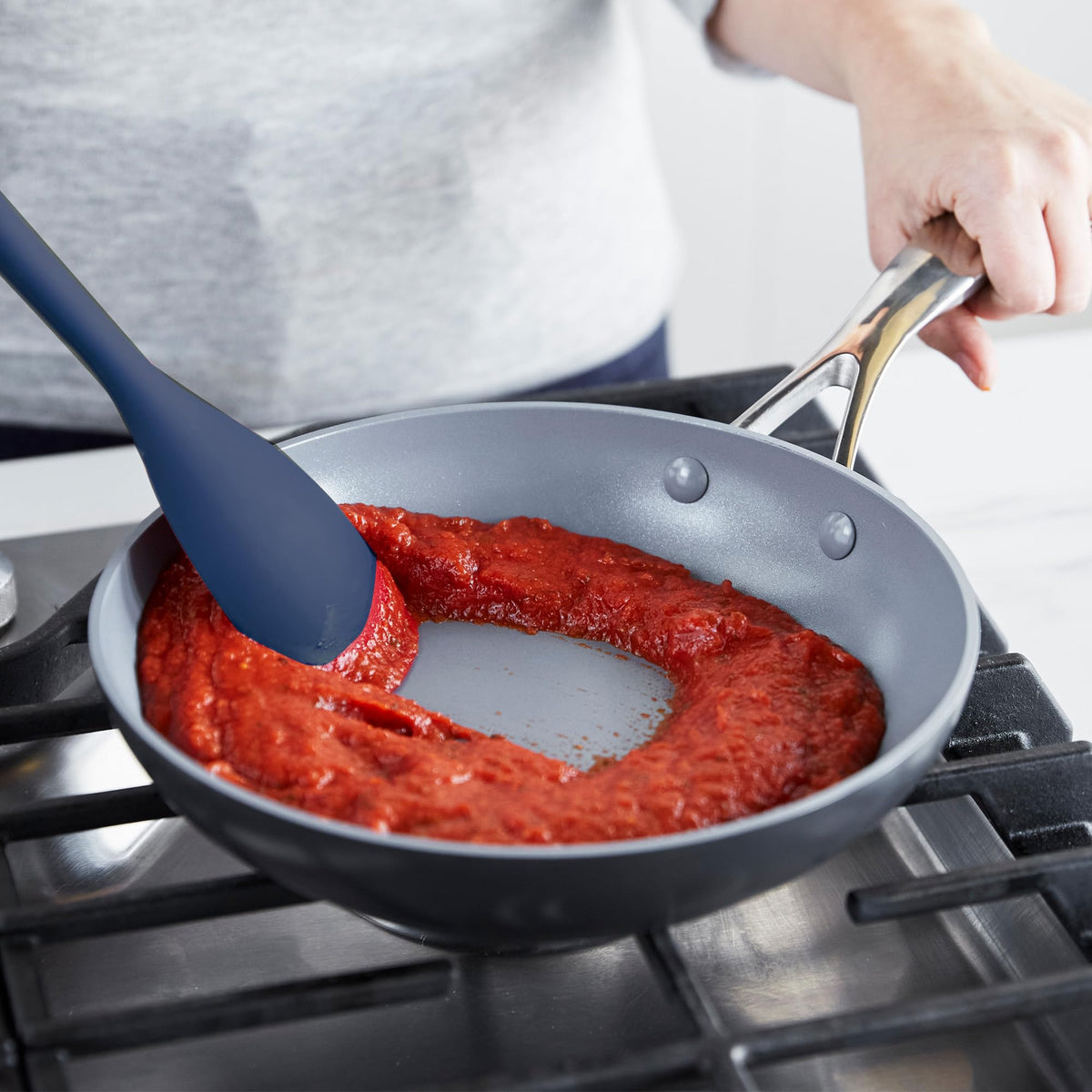 Silicone Sauté Spoon (12.8 inches Sauté Spoon / Navy)