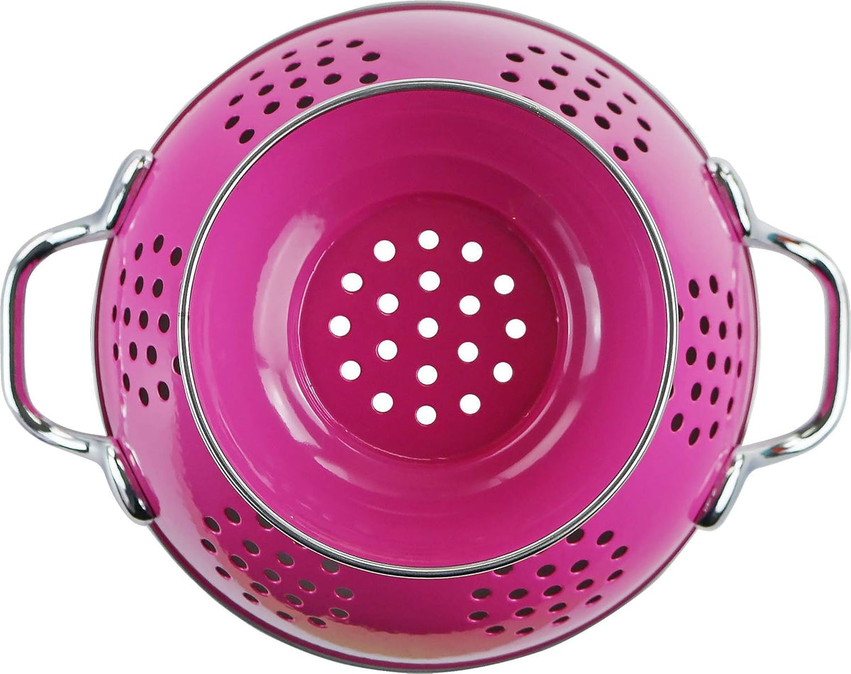 Calypso Basics by Reston Lloyd Powder Coated Enameled Colander (3 Quart / Magenta)