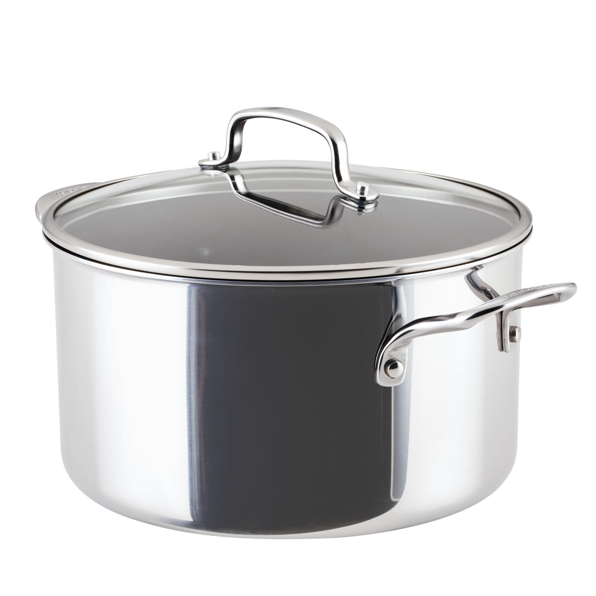 C1 Series Clad Stainless Steel with ScratchDefense Technology Cookware Nonstick Induction Stockpot with Lid (8 Quart)