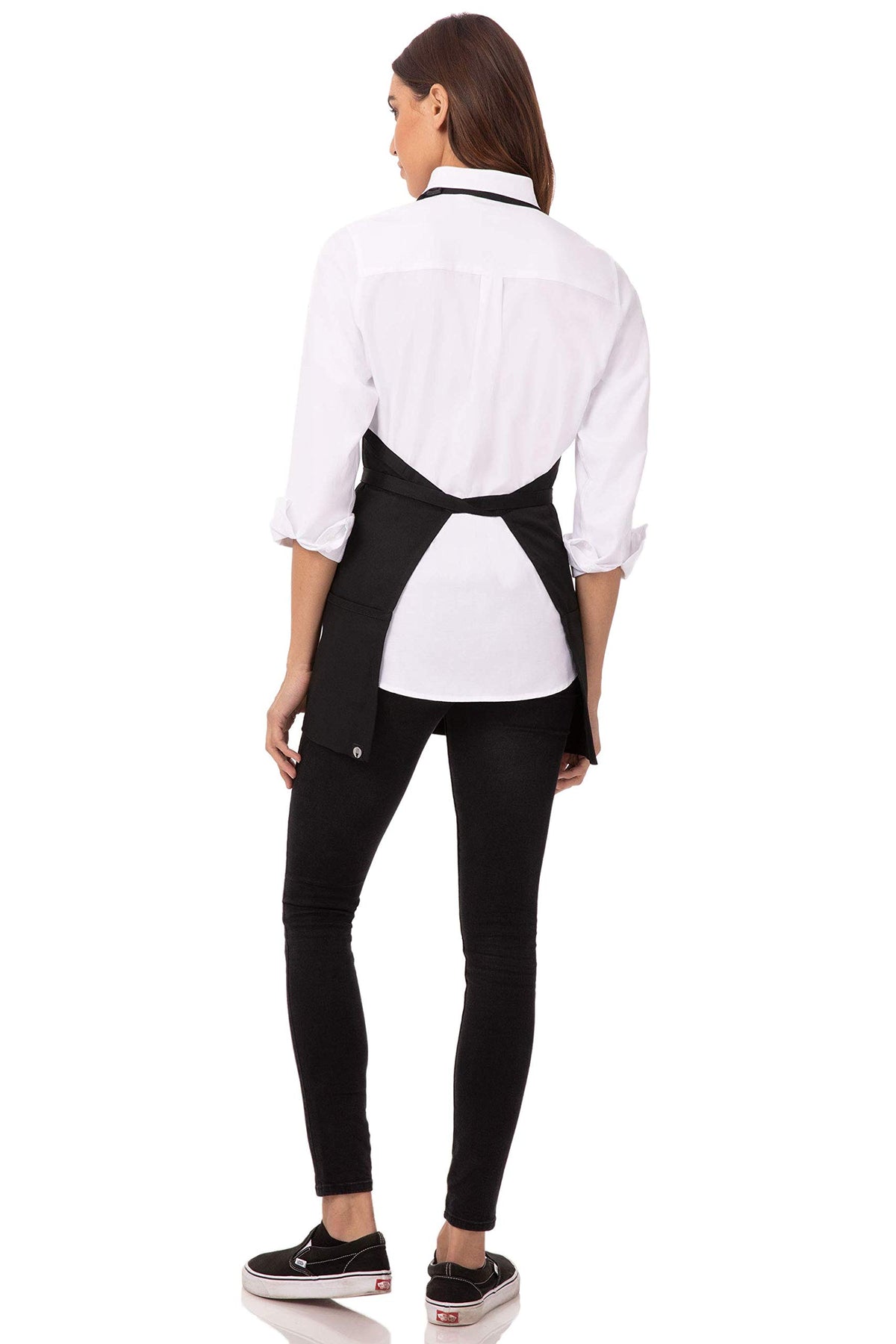 Unisex Three Pocket Apron (Black, 2 Pack)