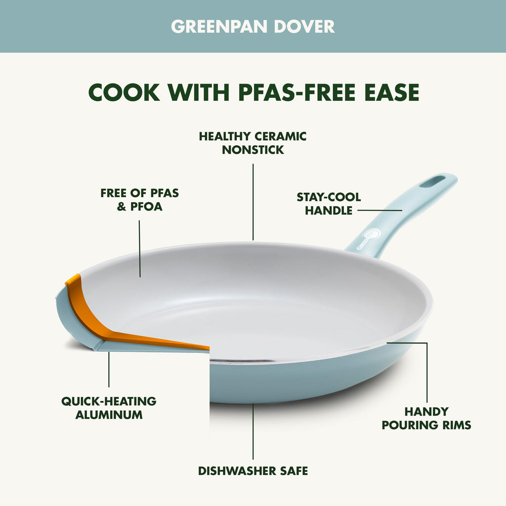 Dover 12” Frying Pan Skillet (12" Frying Pan Skillet without Spatula / Blue Haze)