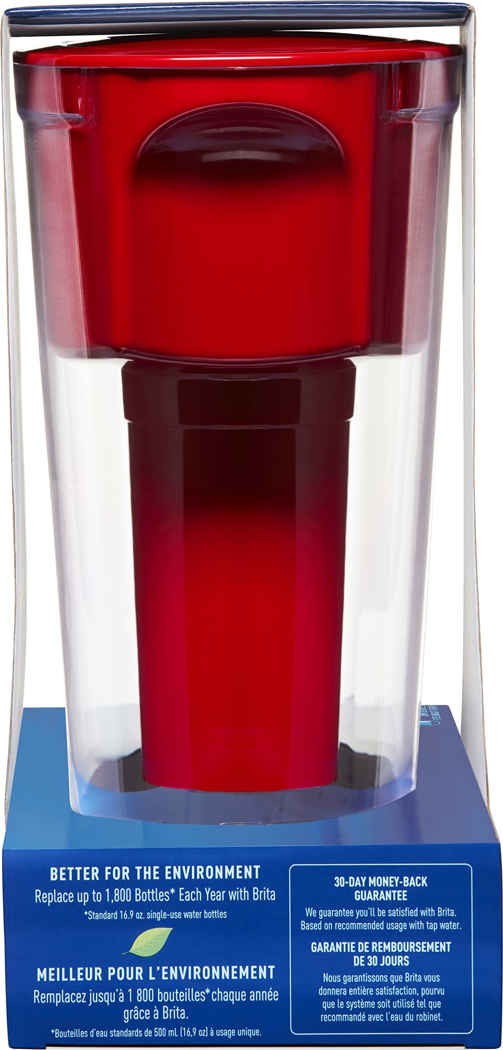 Water Filter Pitcher for Tap and Drinking Water with 1 Standard Filter (Standard / Red)