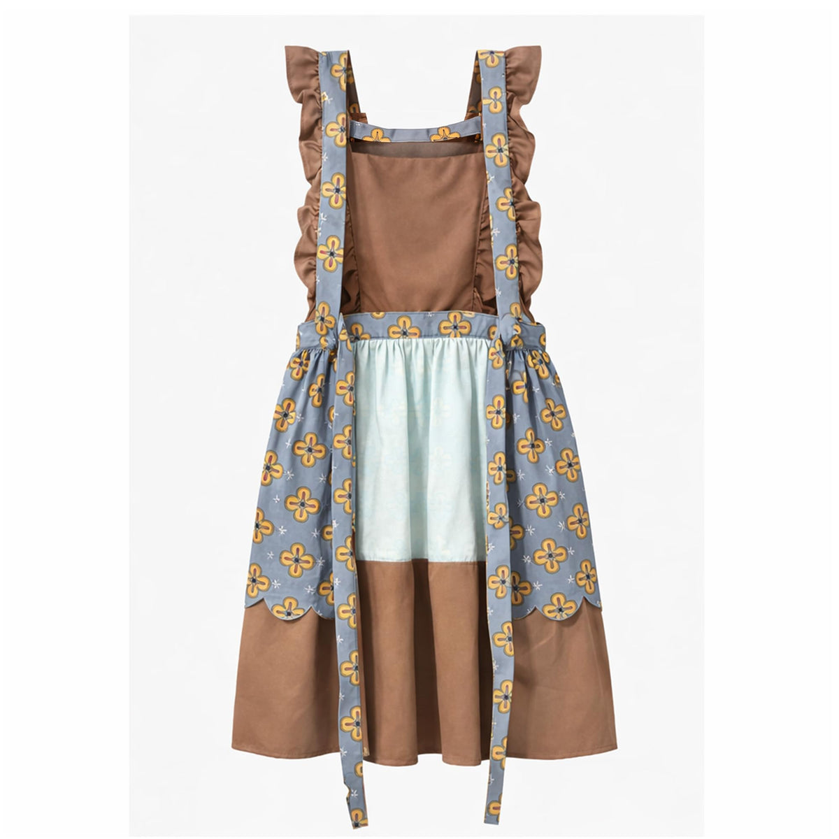 Retro Kitchen Apron for Women with Pockets (Grey)