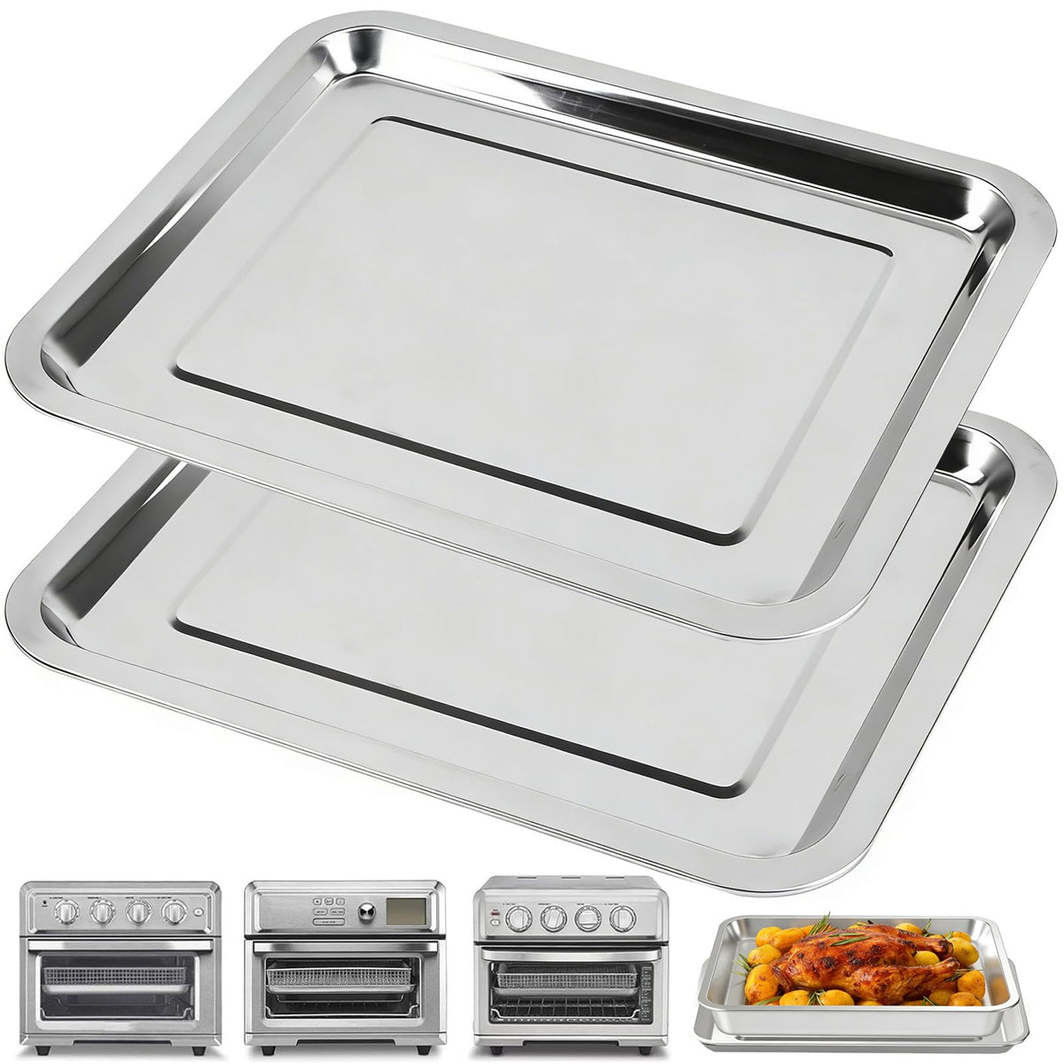 Baking Sheet Pan Set of 2 (Silver - Pan of 2)
