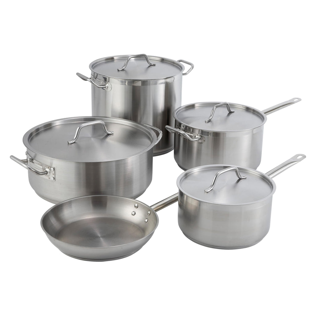Silver 32 qt Stainless Steel Stock Pot with Cover (33.8 Quarts / Pot With Cover)