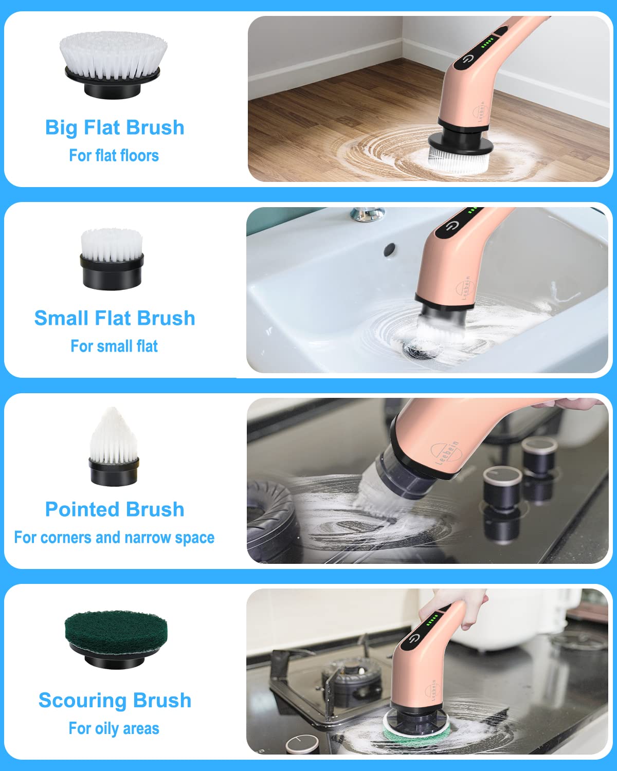 Electric Spin Scrubber (Rose)