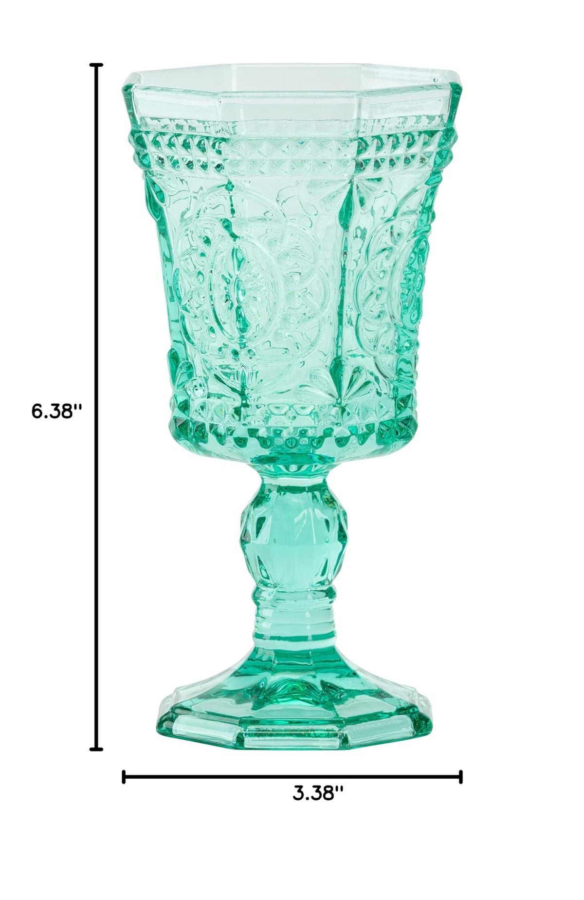 Vatican 8 Oz Red Wine Glass (Turquoise)