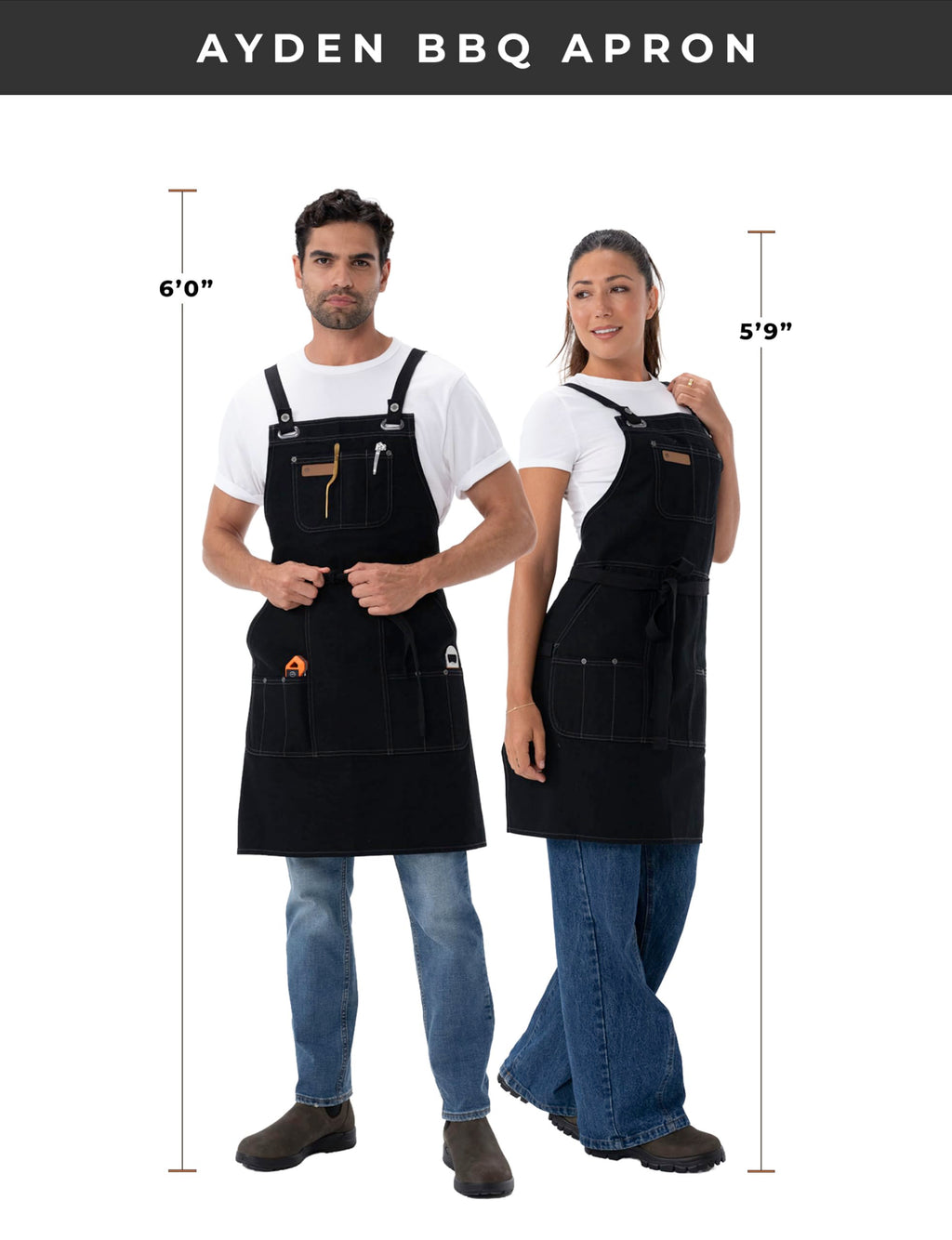 Unisex Ayden Grill Apron (Black)