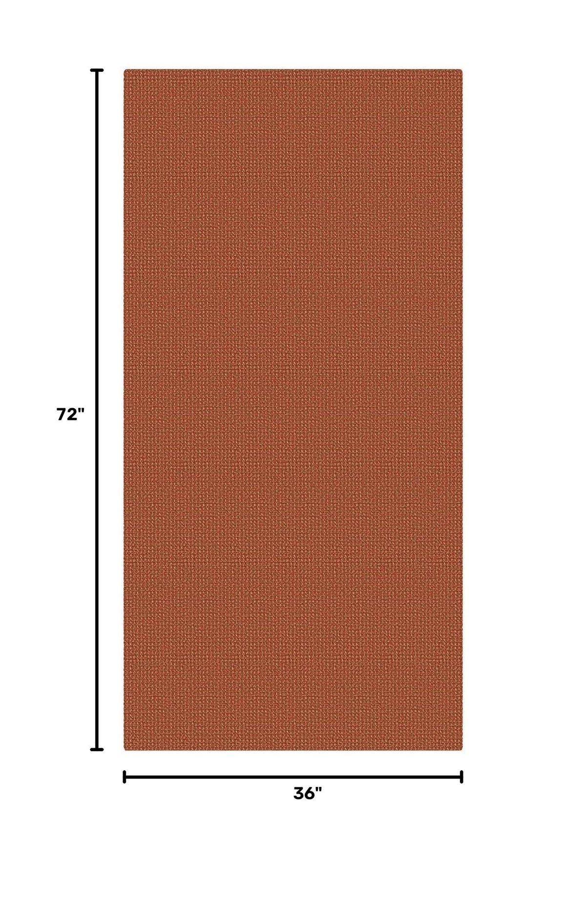 Orange 3x6 Washable Runner Rug (Burnt Orange/Tan / 3' x 6' (Rectangular))