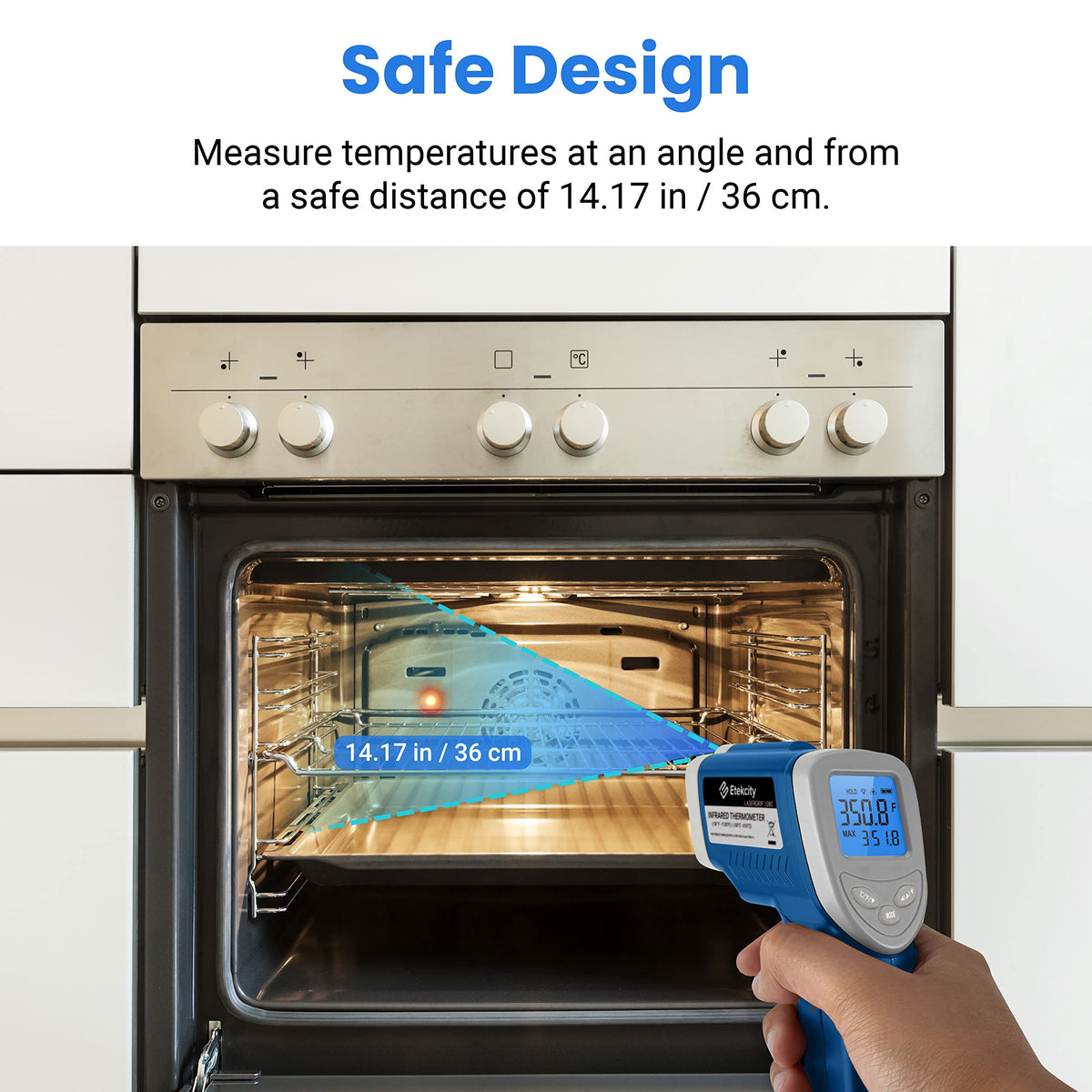 Infrared Thermometer Laser Temperature Gun (Advanced / Blue)