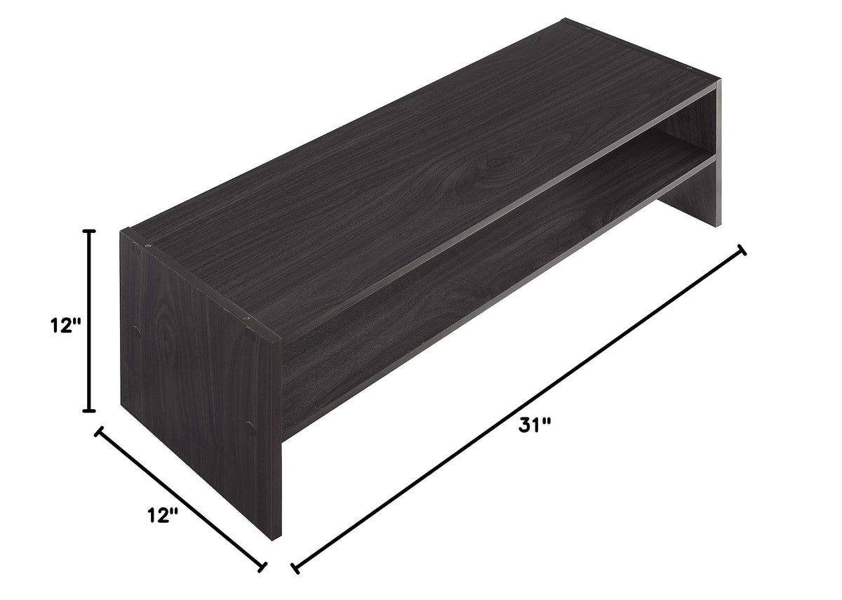 Stackable 2 Tier Shoe Shelf (Espresso / 31 INCH)