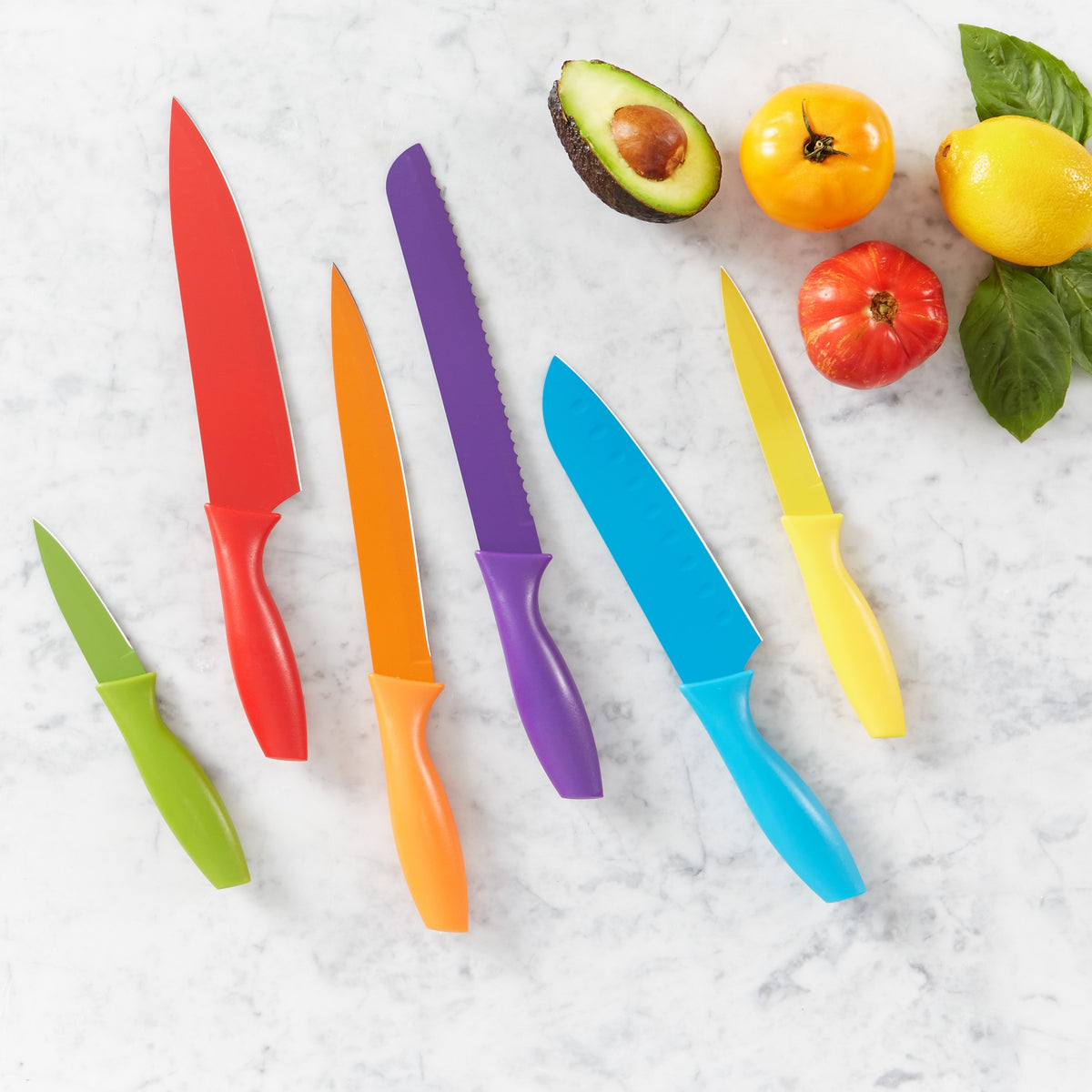 Color Coded Dishwasher Safe Kitchen Knife Set