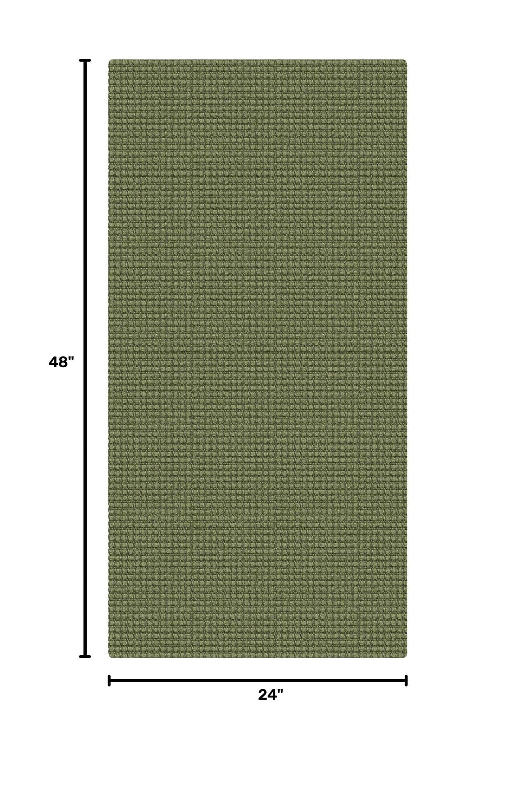 2x4 Entry Runner Rug (Olive Green/Earthy Green / 2' x 4' (Runner))