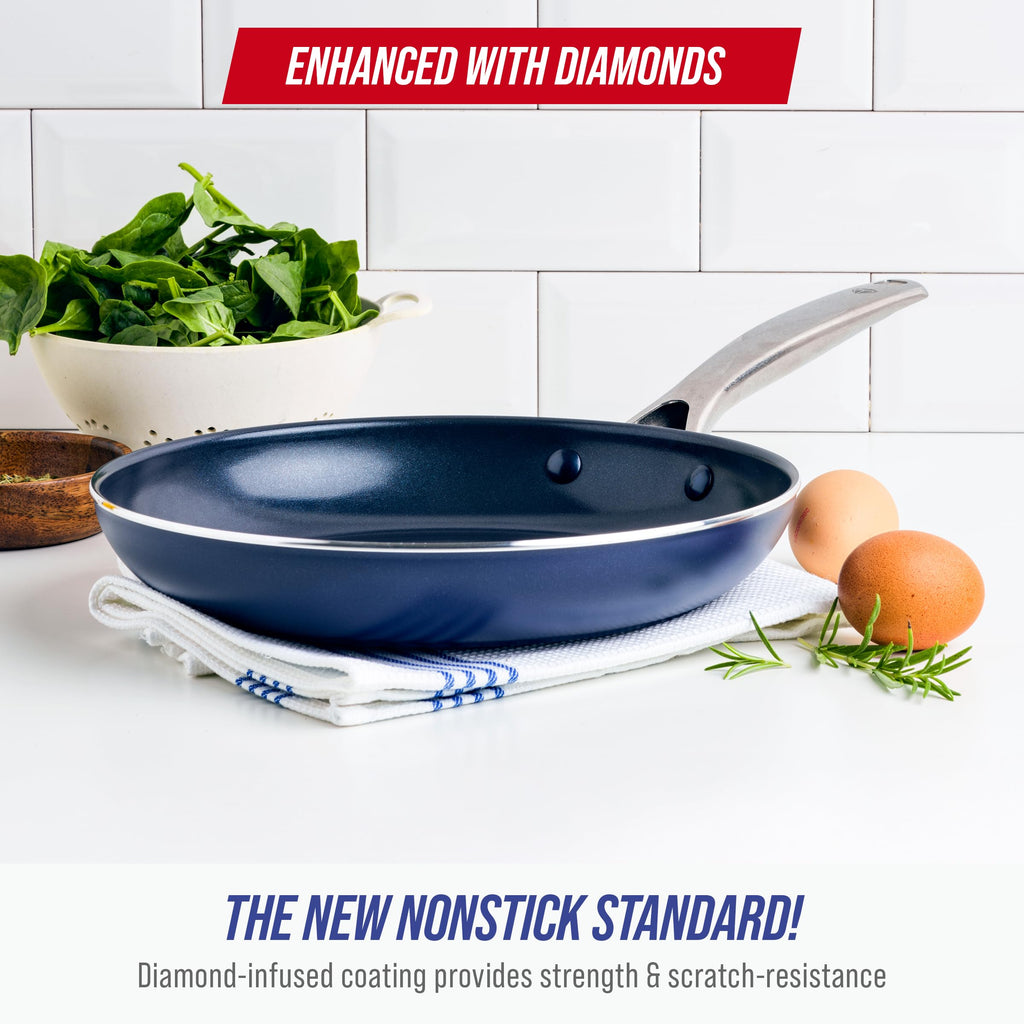 10" Diamond Infused Ceramic Nonstick Frying Pan Skillet (10" Frying Pan Skillet)