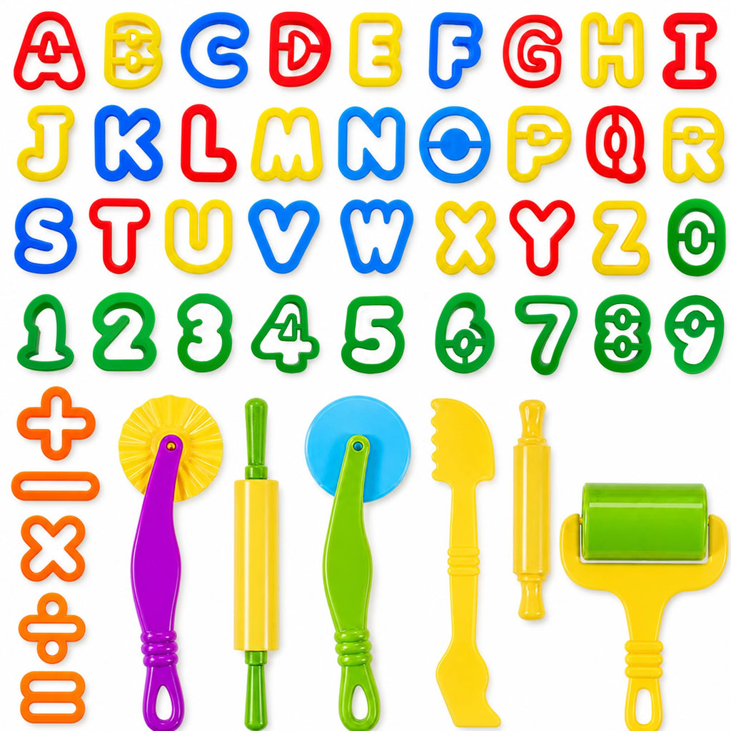 Dough Tools 47 PCS Dough Play Tools Set for Kids (Multicolored)