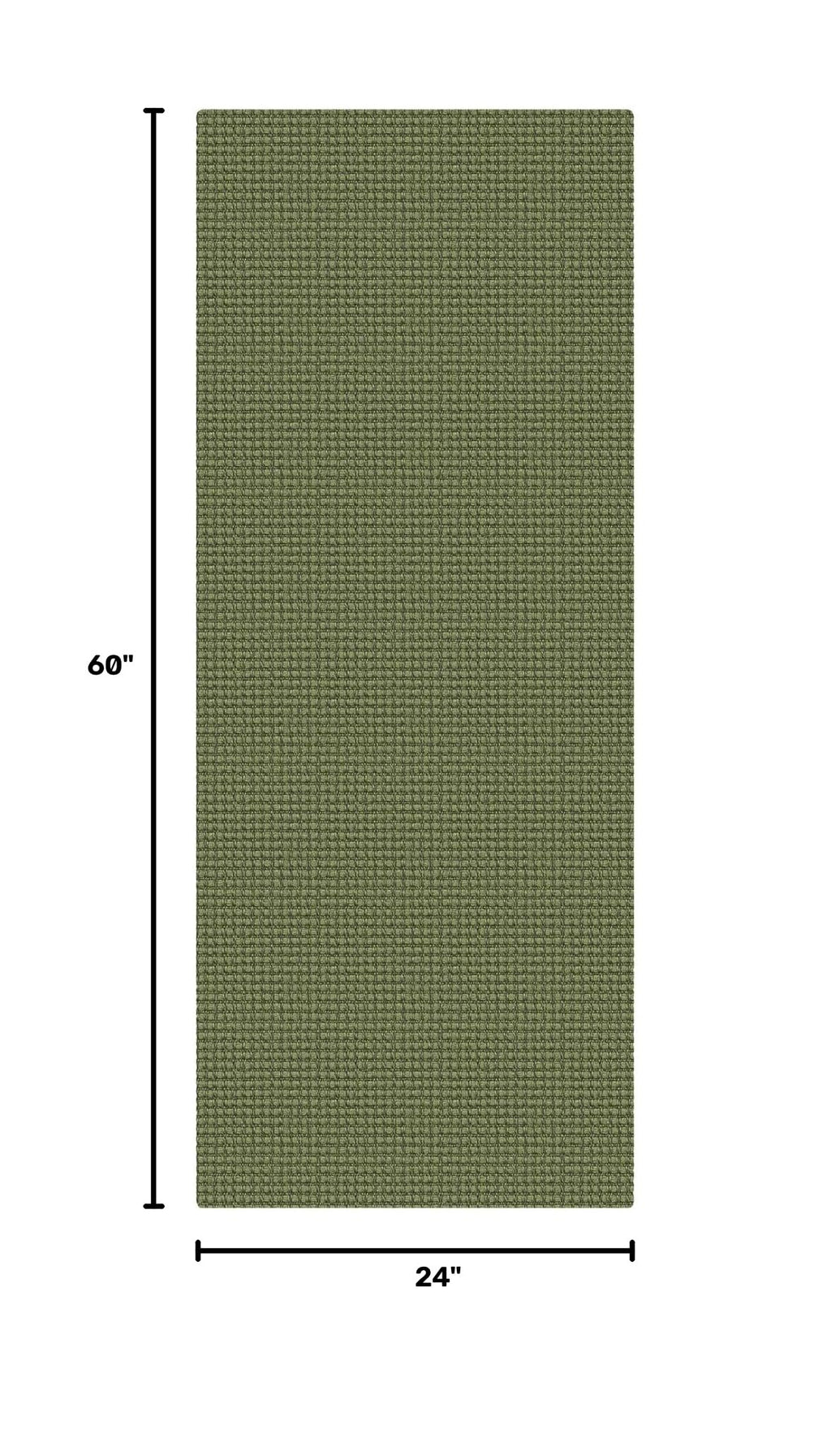 Woven 2x5 Entry Runner Rug (Olive Green/Earthy Green / 2' x 5' (Runner))