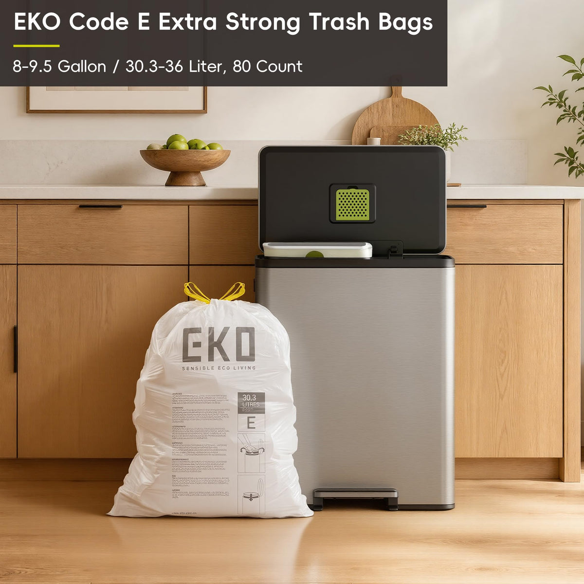 Easy Dispense Roll 80 Count Extra (80 Count (Pack of 1) / 9.5 Gallon Bags/Code E)