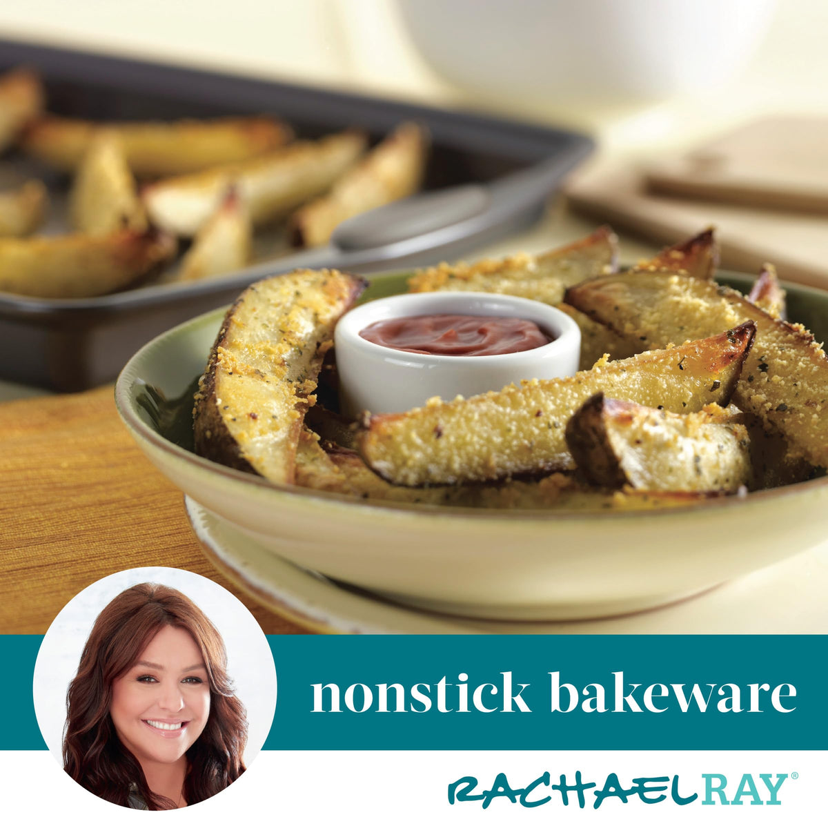Bakeware Nonstick Cookie Pan Set (Sea Salt Gray Grips)