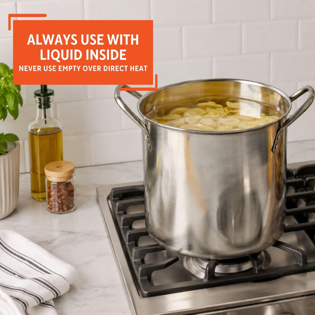 Stainless Steel Stock Pot with Lid (20.6 Quarts)