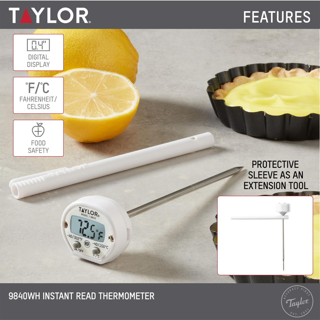 Instant Read Digital Meat Thermometer for Grill (Fast Reading Pocket Thermometer)