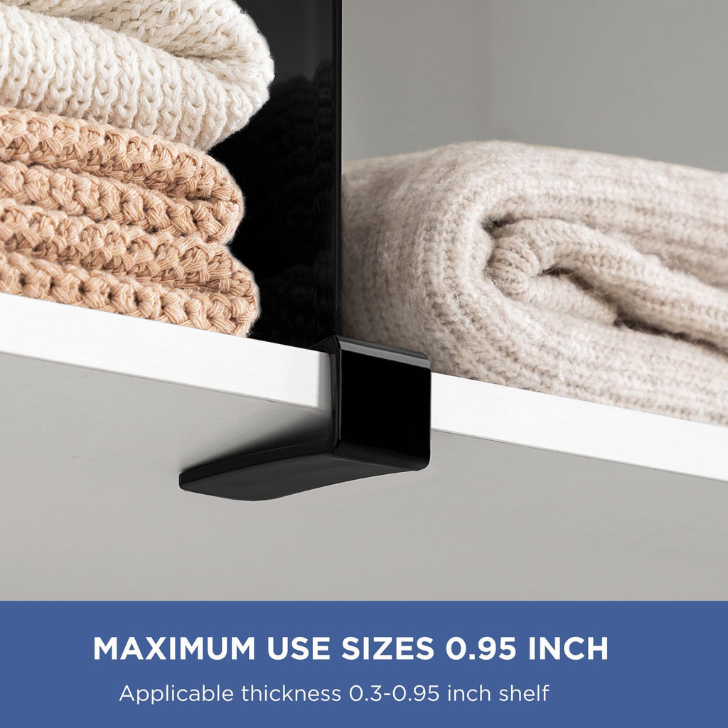 6 Black Shelf Dividers (Black / 6 PCS)