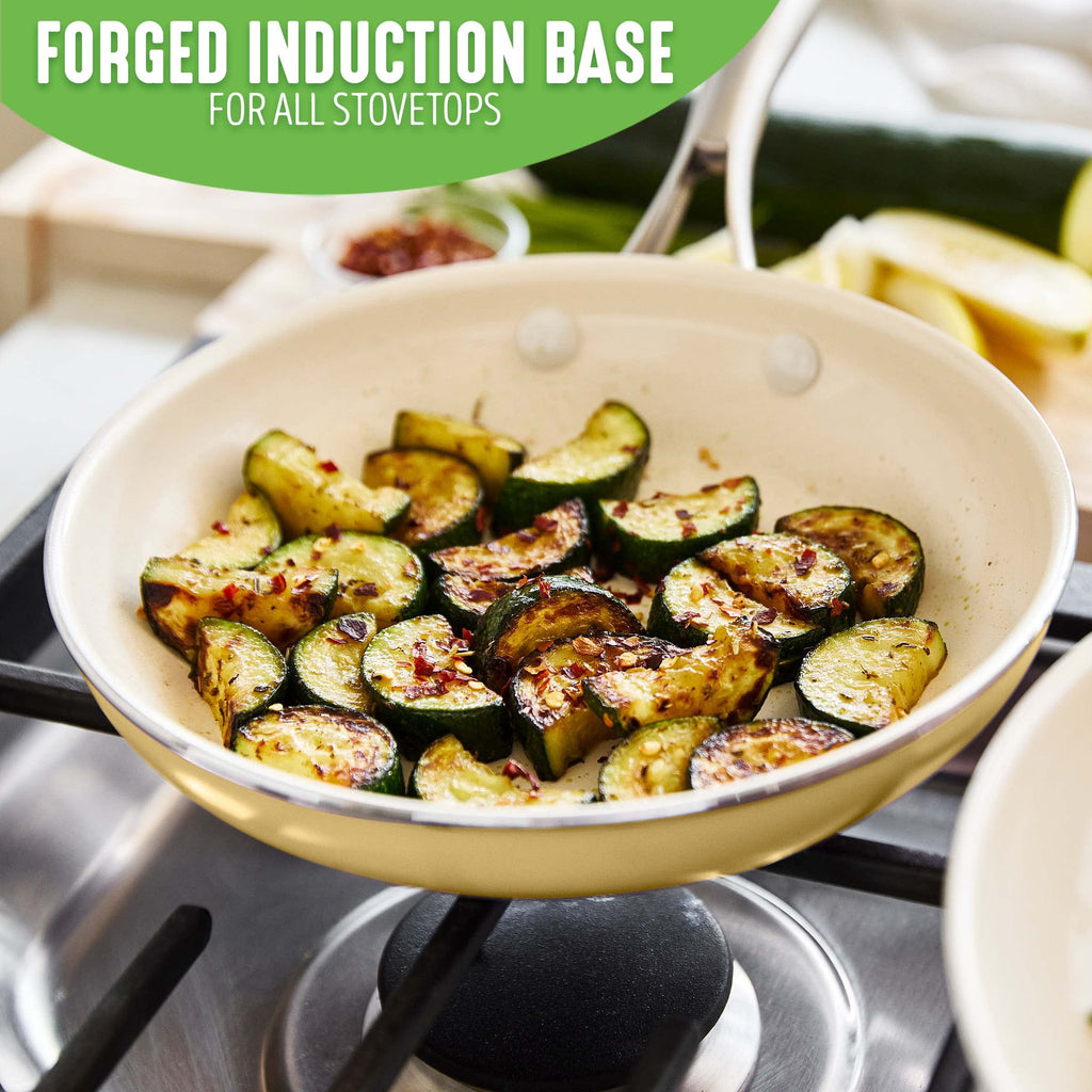 Artisan Healthy Ceramic Nonstick (Yellow / 8" and 10" Frying Pan Skillet Set / Induction)