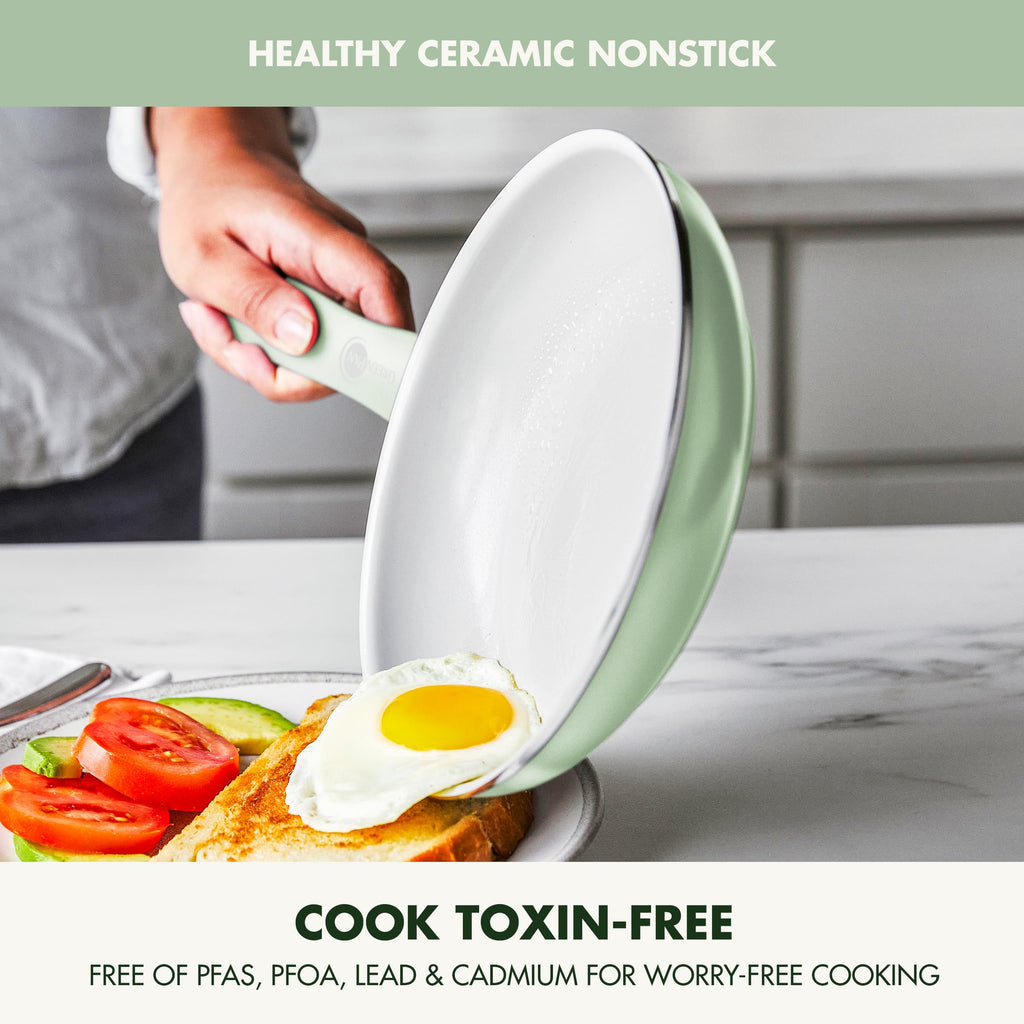 Dover 10” Frying Pan Skillet (10" Frying Pan Skillet without Spatula / Pastel Green)