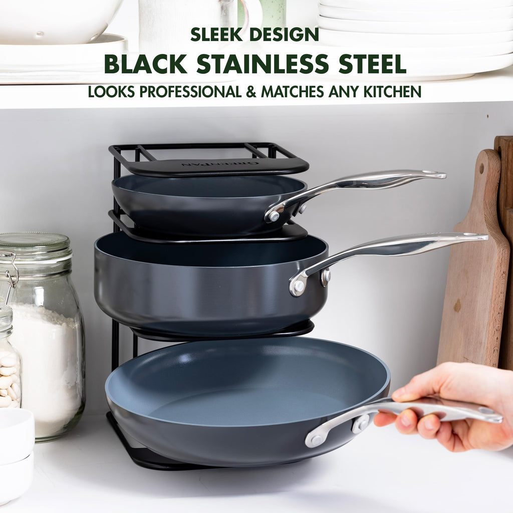 Stainless Steel Wire Cookware Storage Rack (Frying Pan Storage Rack)