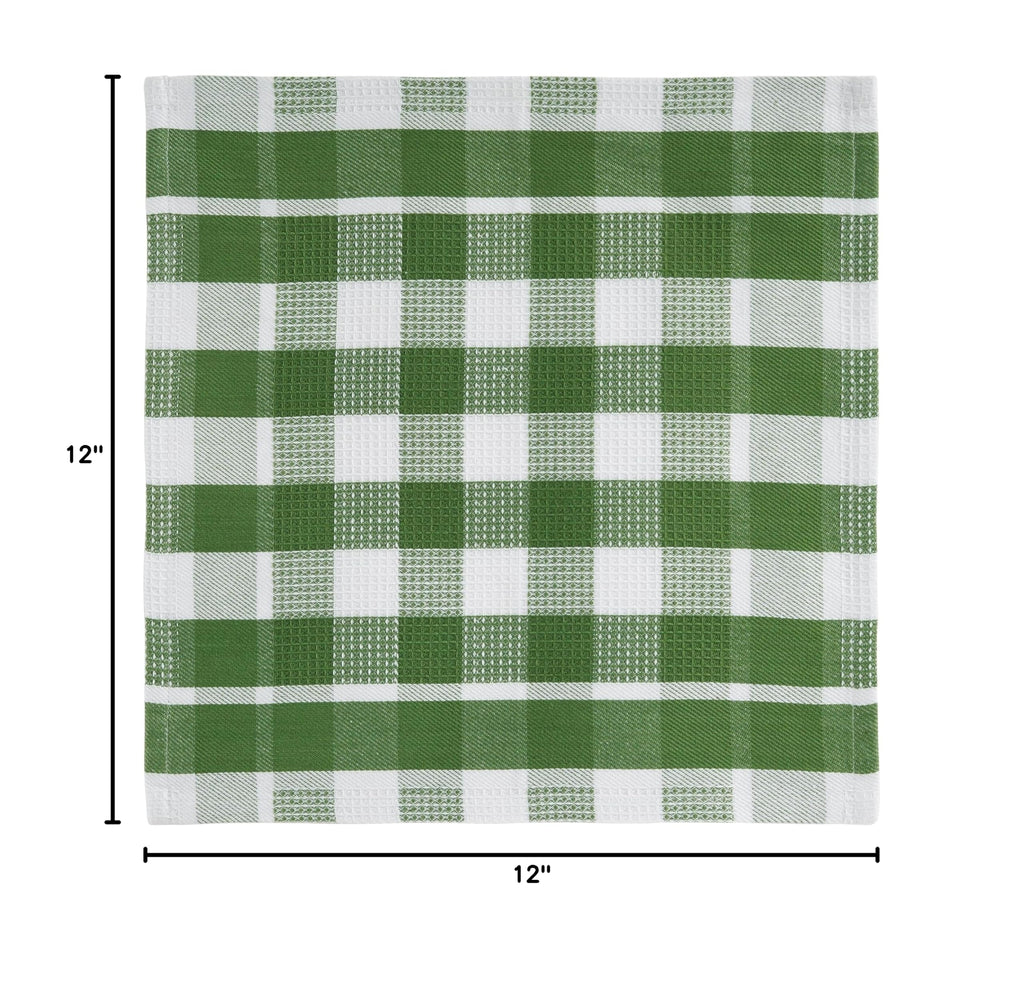 100% Cotton Kitchen Dish Cloths (12"x12" - 12 Pack / 01: Olive)