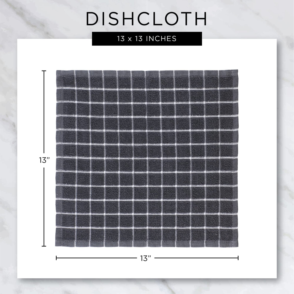 Assorted Woven Kitchen Set (Nautical Blue / Dishtowel, 18x28"; Dishcloth, 13x13")