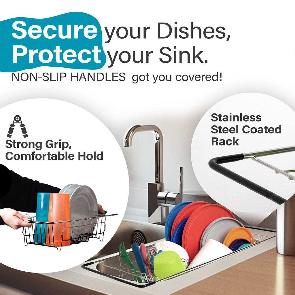 Over The Sink Dish Drying Rack (Over-Sink / Silver)
