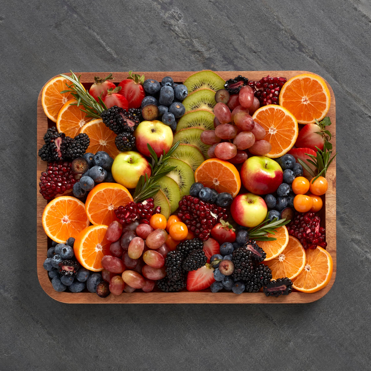 11 x 14 Inch Acacia Cutting Board with Locking Lid (White / Rectangle)