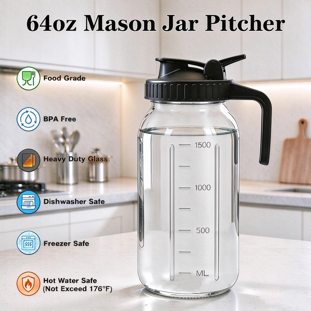 Cold Brew Coffee Maker (64 OZ (Mat + 2 Brushes Included))