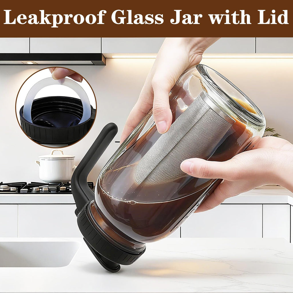 Cold Brew Coffee Maker (64 OZ (Mat + 2 Brushes Included))