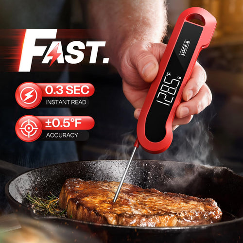 0.3 Sec Instant Read Meat Thermometer Digital for Cooking